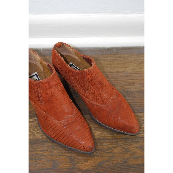 Vintage Zodiac Dazey Brown Suede Cowgirl Boot Sz 6.5 - Picture 2 of 7